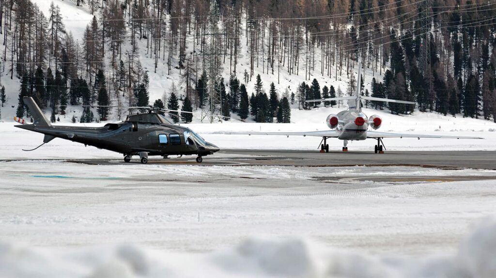Hélicoptère privé ou jet